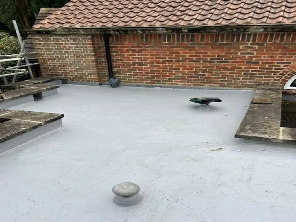 Flat roof with liquid waterproofing applied for a smooth and durable finish in London.