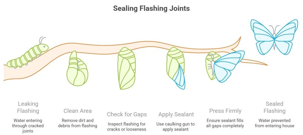 Sealing Flashing Joints visual